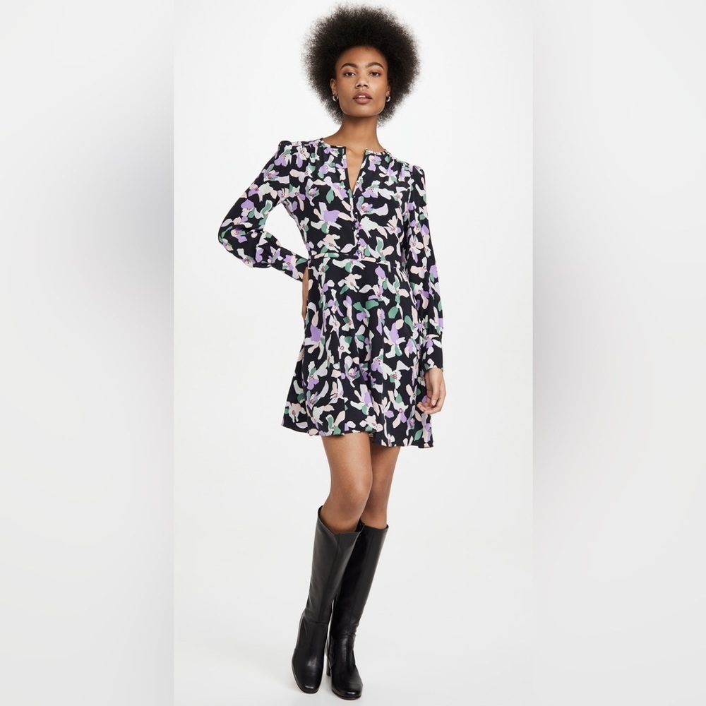 Equipment  Danette Long-Sleeve Silk Dress Size 4